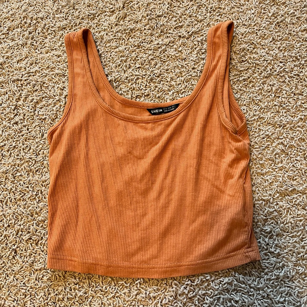Orange Crop Top. Brand is Shein. Size XS or 2